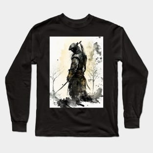 Silent Shadow: The Black Japanese Ninja Long Sleeve T-Shirt